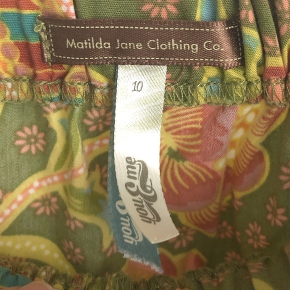 MATILDA JANE Skirt Girls Size 10 Green Multicolor Ruffle - Picture 8 of 10